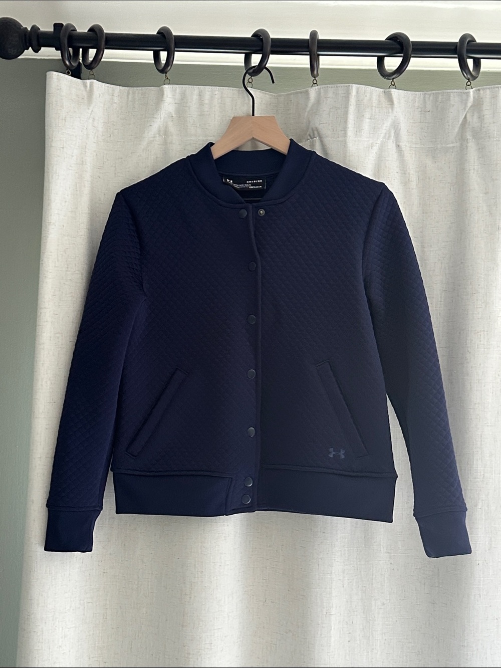 Under Armour Cold Gear Women's Medium Dark Blue Quilted Bomber Jacket